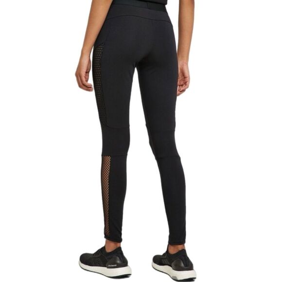 ADIDAS Leggings Women’s Medium Black Mesh Side Panels. - Picture 2 of 16